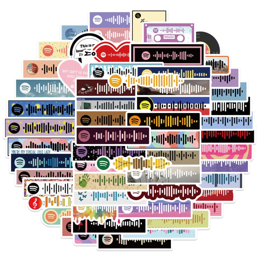 音楽 ミュージック メロディー アプリ Spotify シール ステッカー68枚