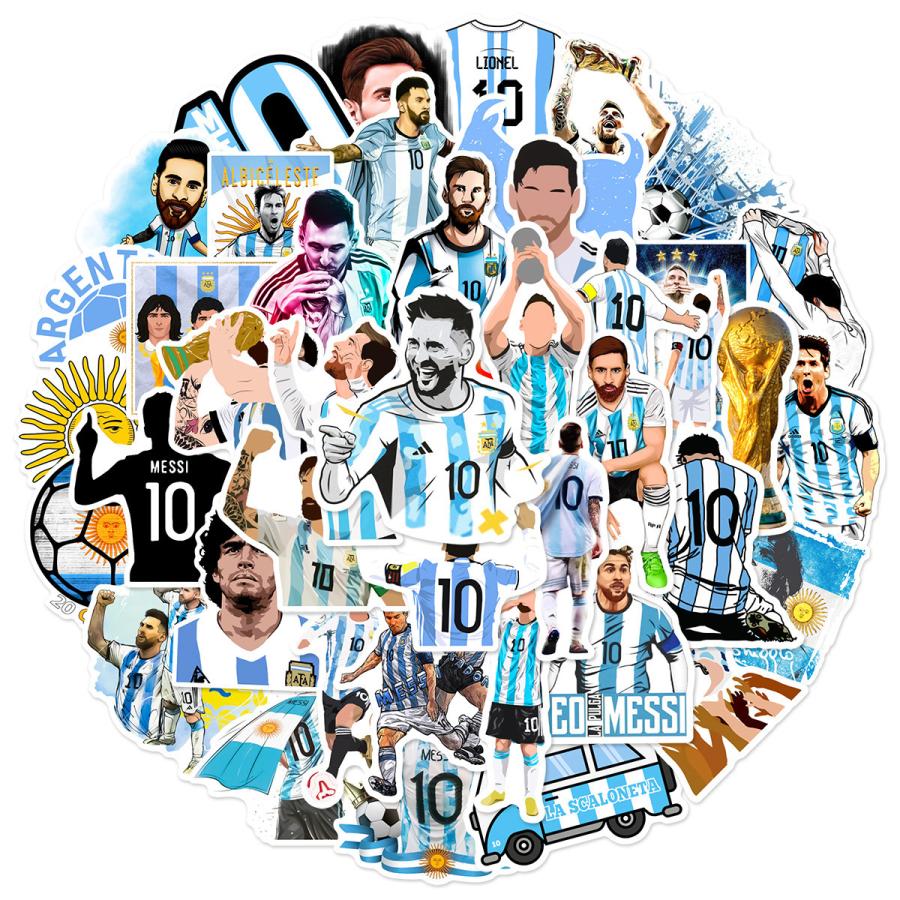 アルゼンチン10番 メッシ マラドーナ サッカー ワールドカップ シール
