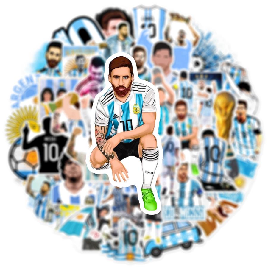 アルゼンチン10番 メッシ マラドーナ サッカー ワールドカップ シール