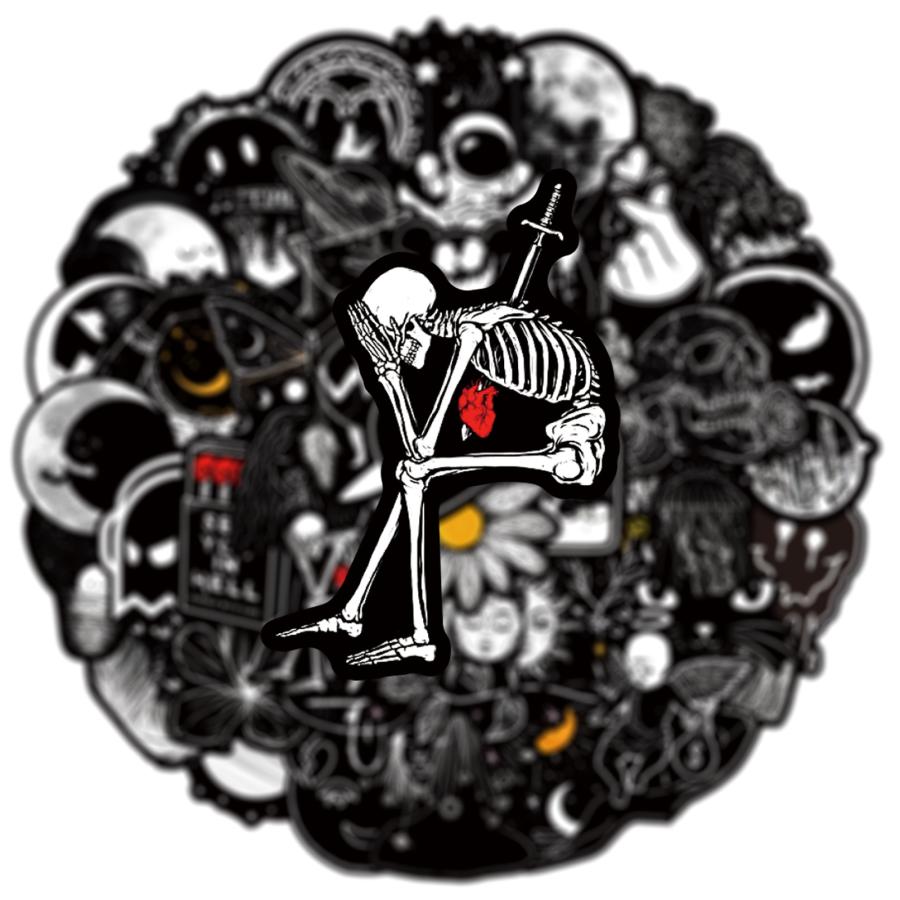 デカダンス ゴシック・ロマンス ハロウィン ゴシック ホラー 骸骨 黒い