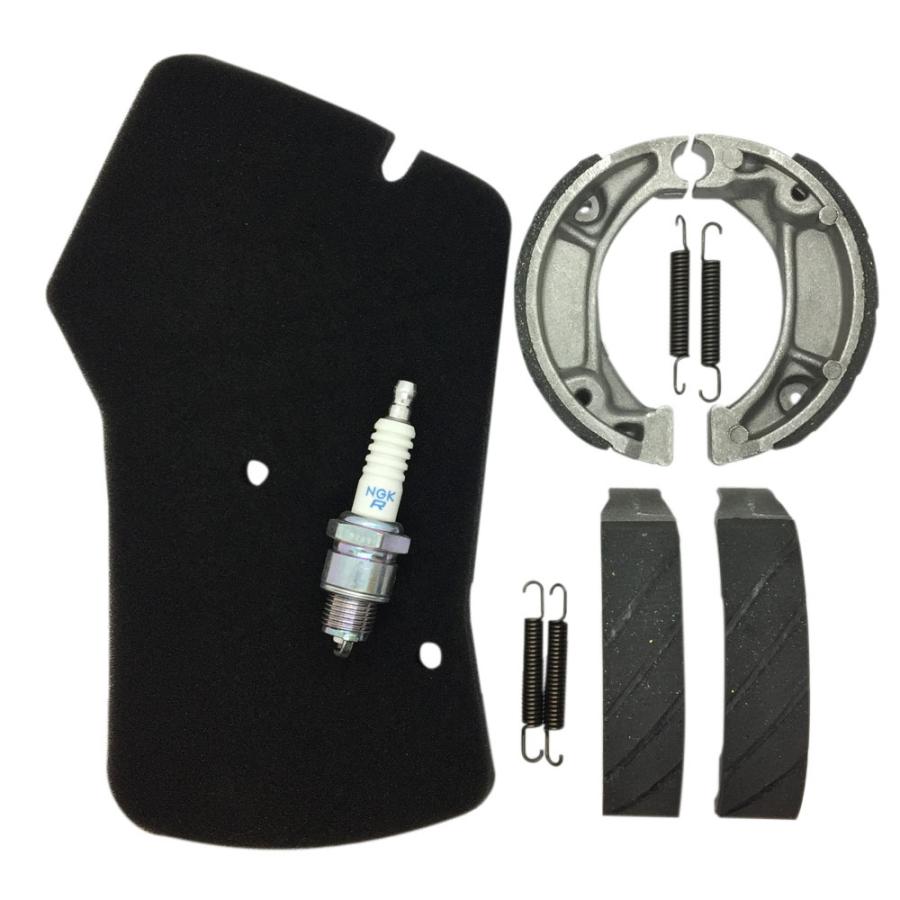 スーパーディオ(AF27)/前後ブレーキパッド/シュー/エアフィルター/NGK