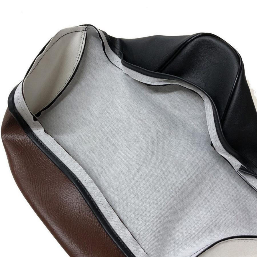 リトルカブ (C50) シート/カバー/生地/表皮 黒/茶 張替え 純正シート