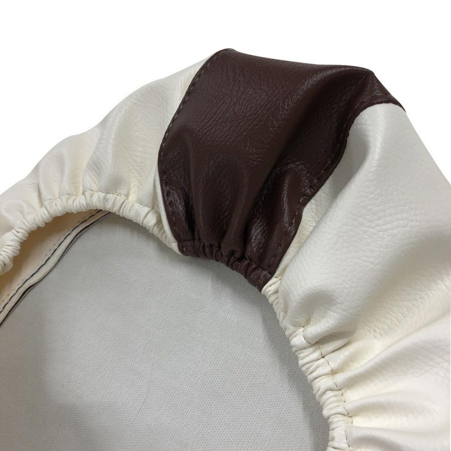 ジョルノ(AF24) シートカバー 茶/白 被せるタイプ 純正シート 対応