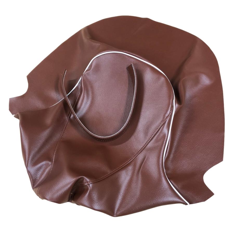 Z900RS Cafe カスタム シートカバー 茶/後部:白パイピング 張替 純正