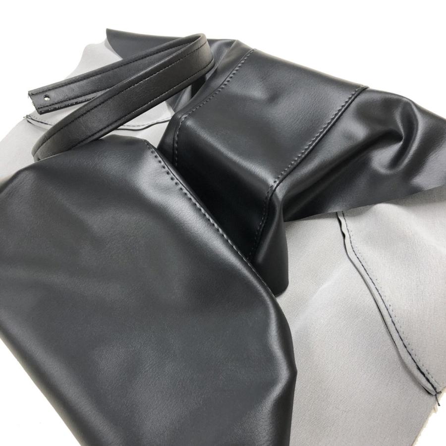 TW200 225 ( 4CS ) シートカバー 黒/タンデムベルト付き/ステッチ色