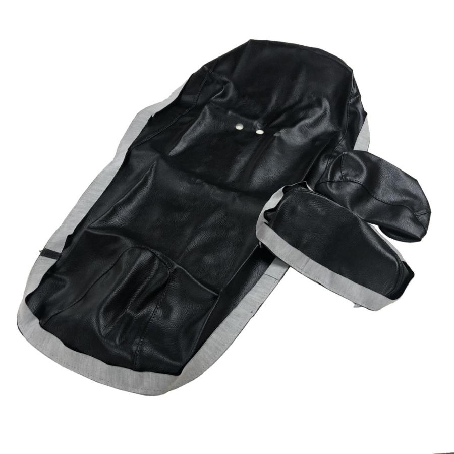 マグザム SG17J/SG21J シートカバー 3点セット 座面 黒/ステッチ：透明