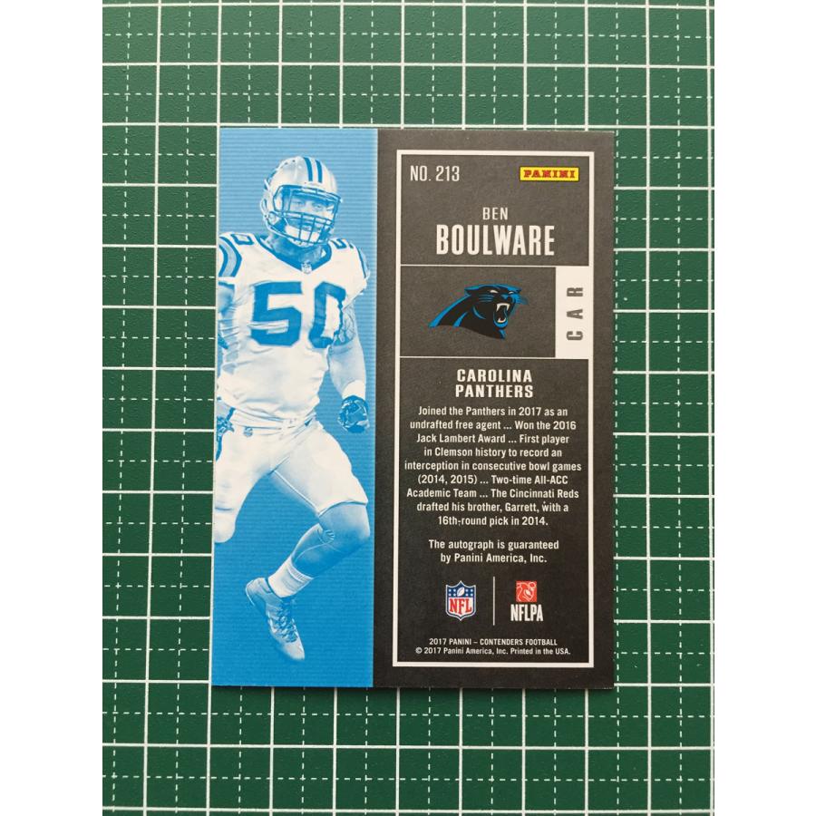 ☆PANINI 2017 NFL CONTENDERS #213 BEN BOULWARE［CAROLINA PANTHERS
