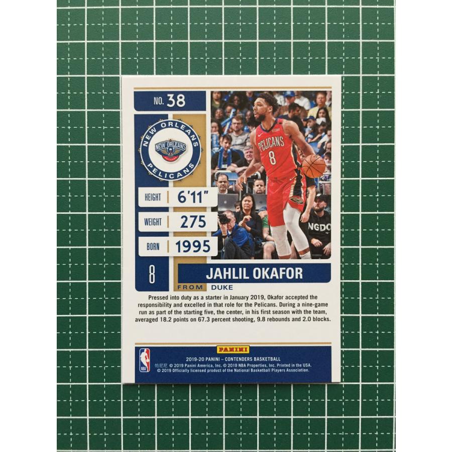 ☆PANINI 2019-20 NBA CONTENDERS #38 JAHLIL OKAFOR［NEW ORLEANS