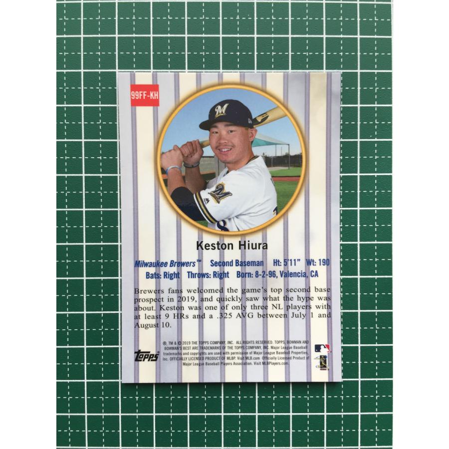 ★TOPPS MLB 2019 BOWMAN'S BEST #99FF-KH KESTON HIURA［MILWAUKEE BREWERS］インサートカード「1999 FRANCHISE FAVORITES」ルーキー RC★｜alba-tesoro｜02