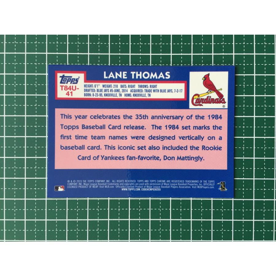 ★TOPPS MLB 2019 UPDATE SERIES #T84U-41 LANE THOMAS［ST. LOUIS CARDINALS］「SILVER PACK 1984」ルーキー「RC」★｜alba-tesoro｜02