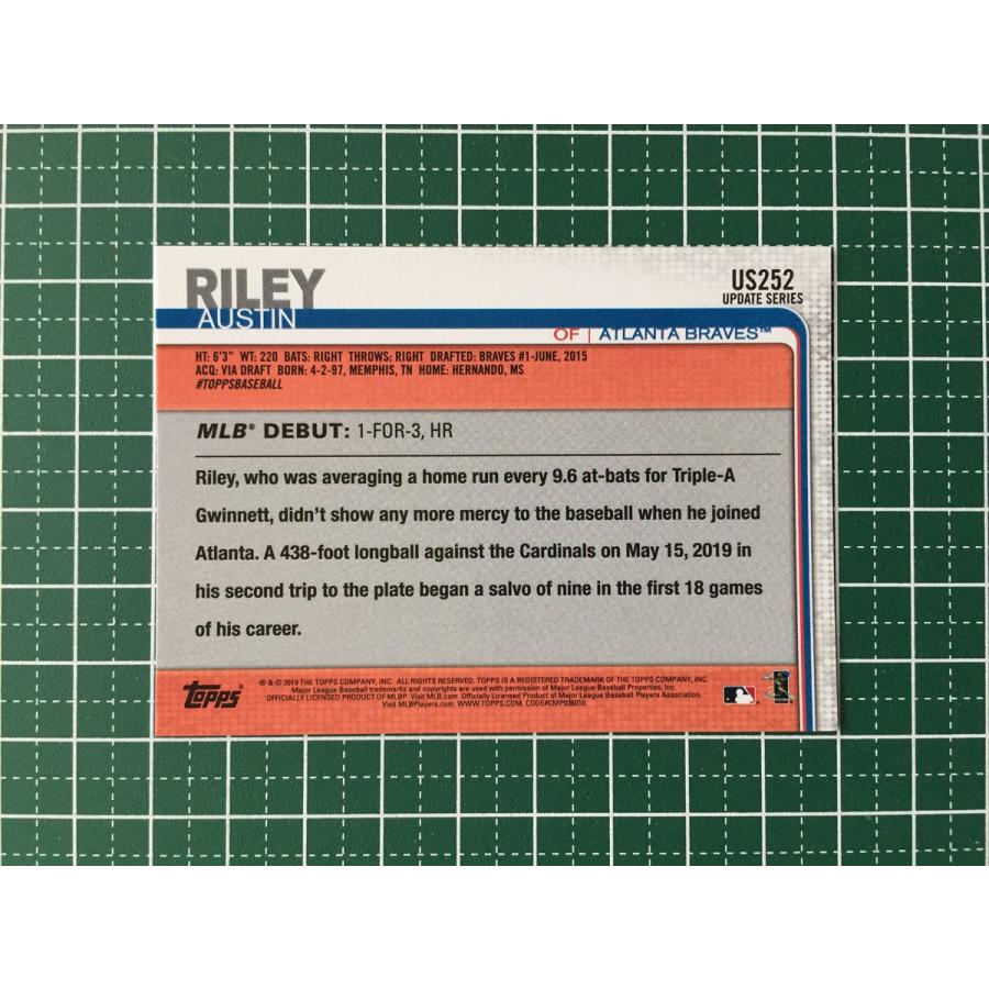 ★TOPPS MLB 2019 UPDATE #US252 AUSTIN RILEY［ATLANTA BRAVES］ベースカード ルーキー RC 19★｜alba-tesoro｜02