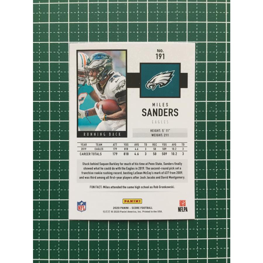 ★PANINI 2020 NFL SCORE FOOTBALL 191 MILES SANDERS[PHILADELPHIA EAGLES