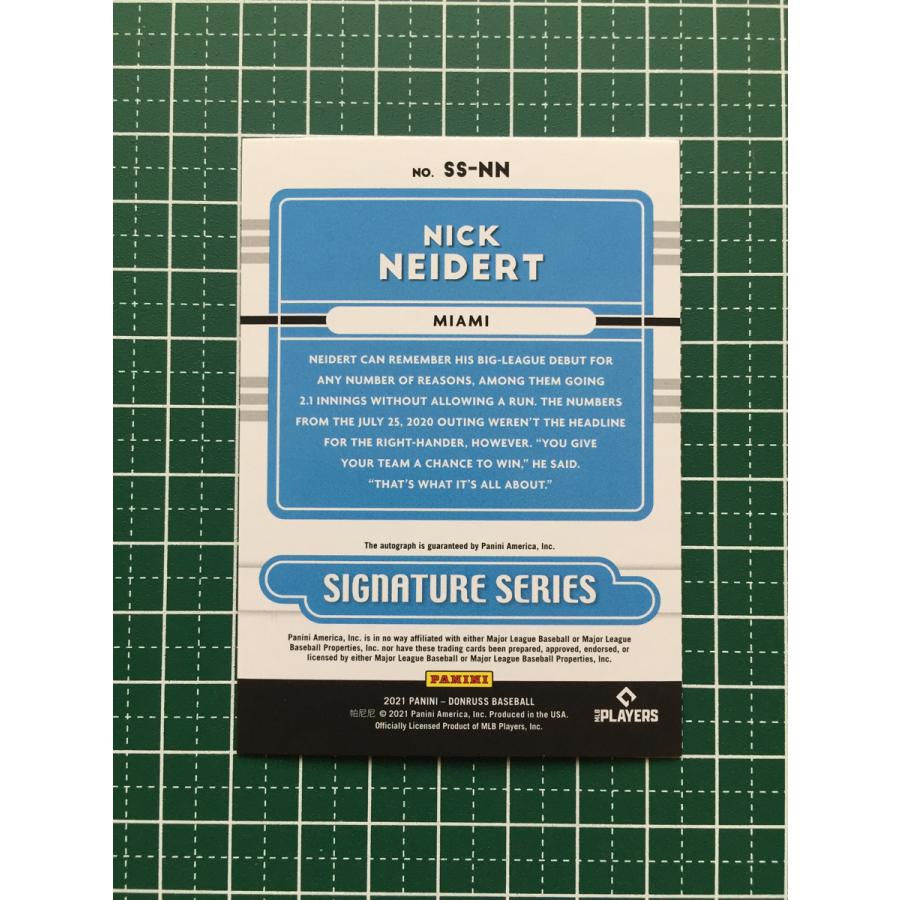 ☆PANINI MLB 2021 DONRUSS #SS-NN NICK NEIDERT［MIAMI MARLINS］直筆