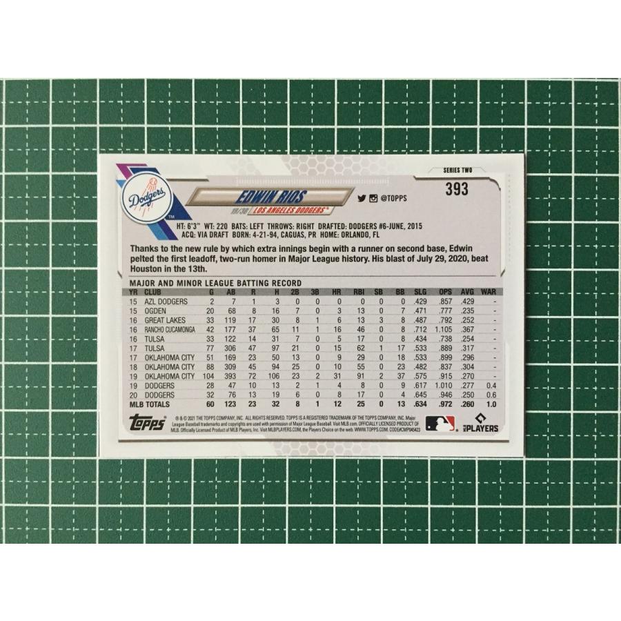 ★TOPPS MLB 2021 SERIES 2 #393 EDWIN RIOS[LOS ANGELES DODGERS]ベースカード「FS ...