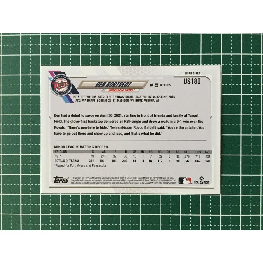 ★TOPPS MLB 2021 UPDATE #US180 BEN RORTVEDT[MINNESOTA TWINS]ベースカード「BASE ...