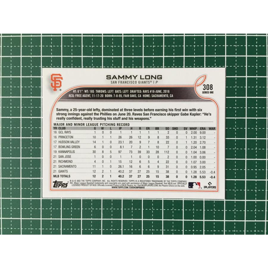 ☆TOPPS MLB 2022 SERIES 1 #308 サム・ロング／SAMMY LONG［SAN