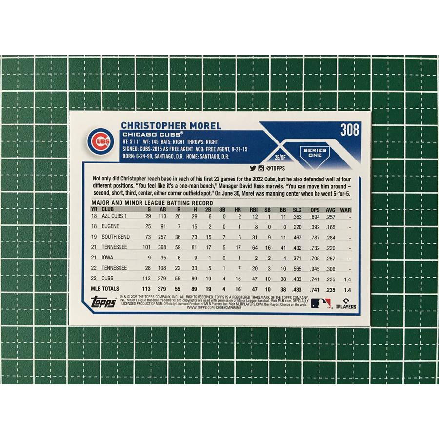 ★TOPPS MLB 2023 SERIES 1 308 CHRISTOPHER MOREL[CHICAGO CUBS]ベースカード