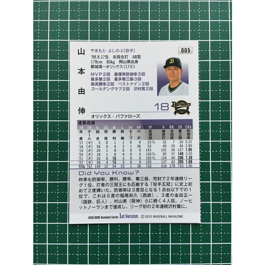 ☆BBM 2023 1st バージョン #005 山本由伸［オリックス・バファローズ
