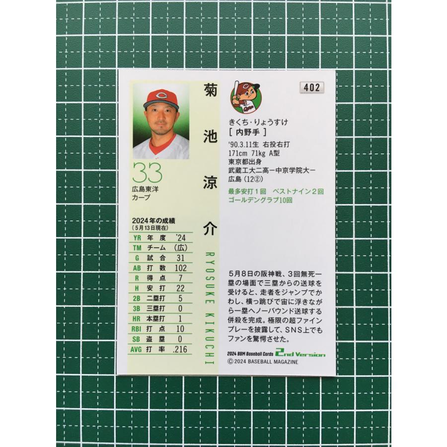 ☆BBM 2024 2nd バージョン #402 菊池涼介［広島東洋カープ