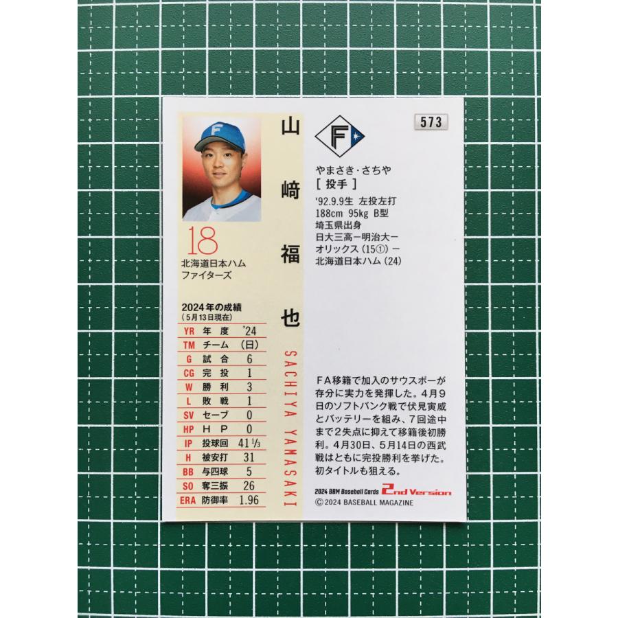 ☆BBM 2024 2nd バージョン #573 山崎福也［北海道日本ハム 