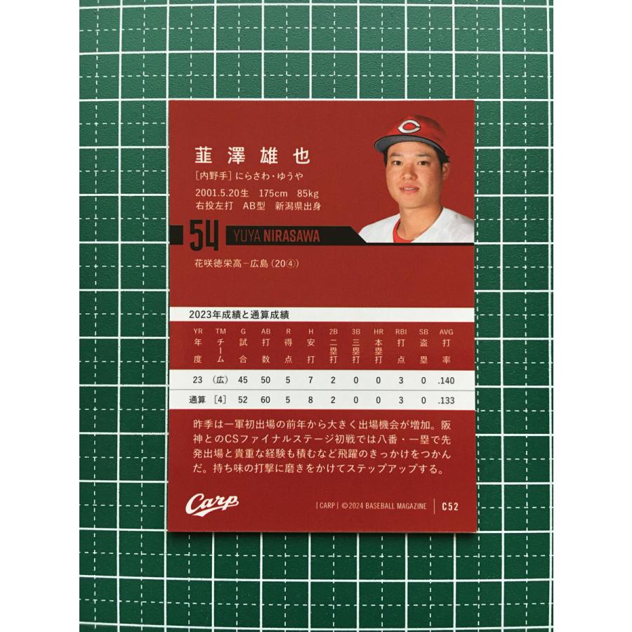 ☆BBM 2024 ベースボールカード #C52 韮澤雄也［広島東洋カープ