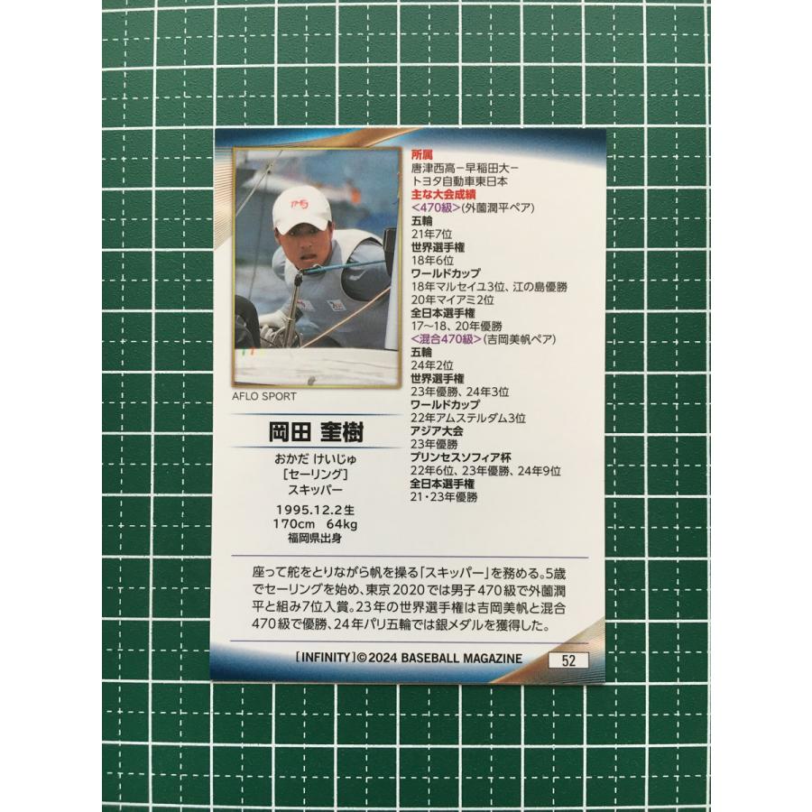 ★BBM 2024 スポーツトレーディングカード INFINITY #52 岡田奎樹[セーリング／トヨタ自動車東日本]レギュラーカード★ ...