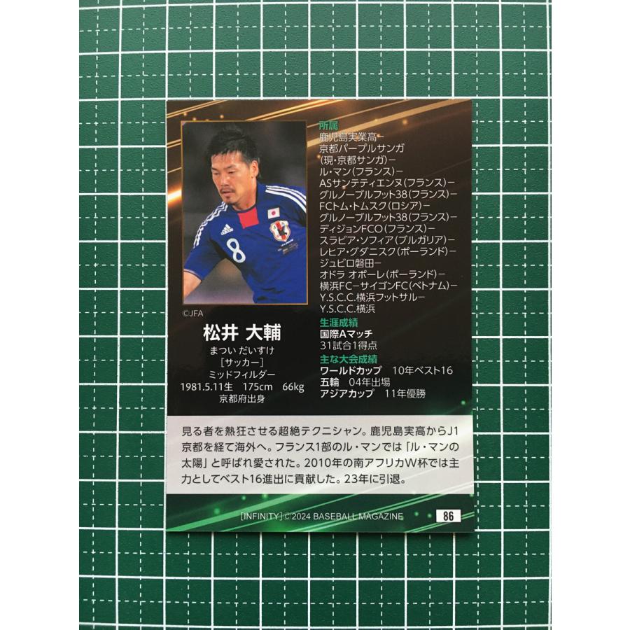 ☆BBM 2024 スポーツトレーディングカード INFINITY #86 松井大輔
