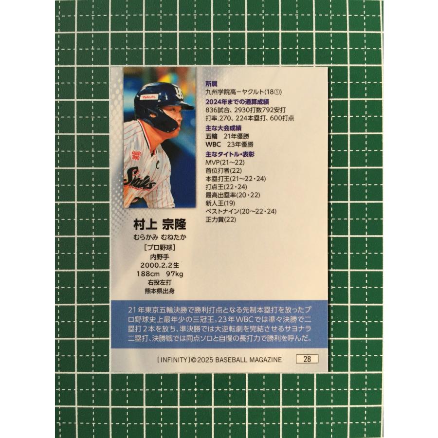 ☆BBM 2025 スポーツトレーディングカード INFINITY #28 村上宗隆
