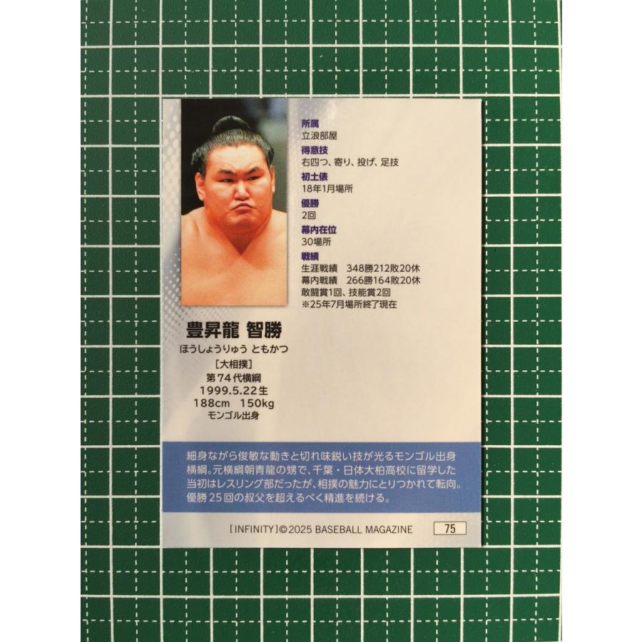 ☆BBM 2025 スポーツトレーディングカード INFINITY #75 豊昇龍智勝