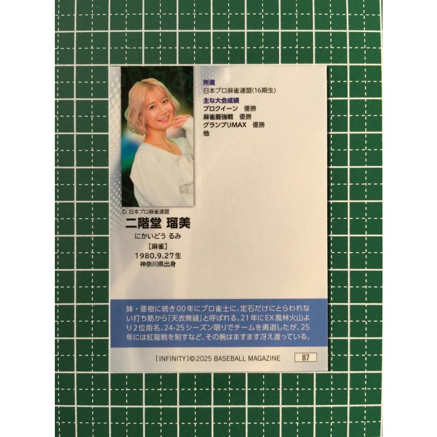 ☆BBM 2025 スポーツトレーディングカード INFINITY #87 二階堂瑠美
