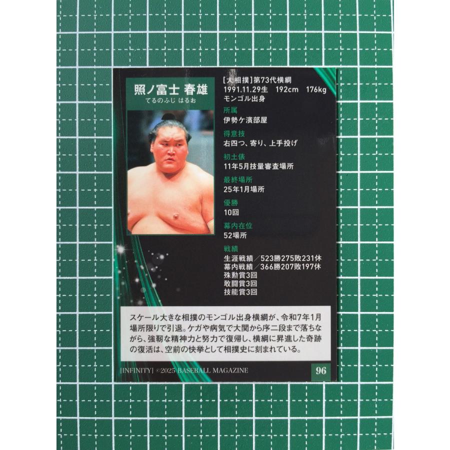 ☆BBM 2025 スポーツトレーディングカード INFINITY #96 照ノ富士春雄