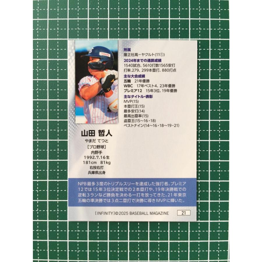 ☆BBM 2025 スポーツトレーディングカード INFINITY #21 山田哲人