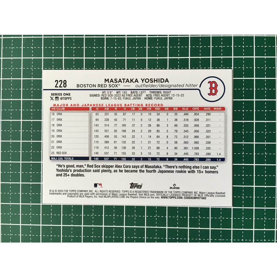 ★TOPPS MLB 2024 SERIES 1 228 吉田正尚／MASATAKA YOSHIDA[BOSTON RED SOX]ベース
