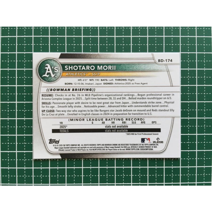 ☆TOPPS MLB 2025 BOWMAN DRAFT #BD-174 森井翔太郎／SHOTARO MORII