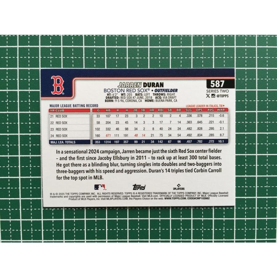 ☆TOPPS MLB 2025 SERIES 2 #587 JARREN DURAN［BOSTON RED SOX 