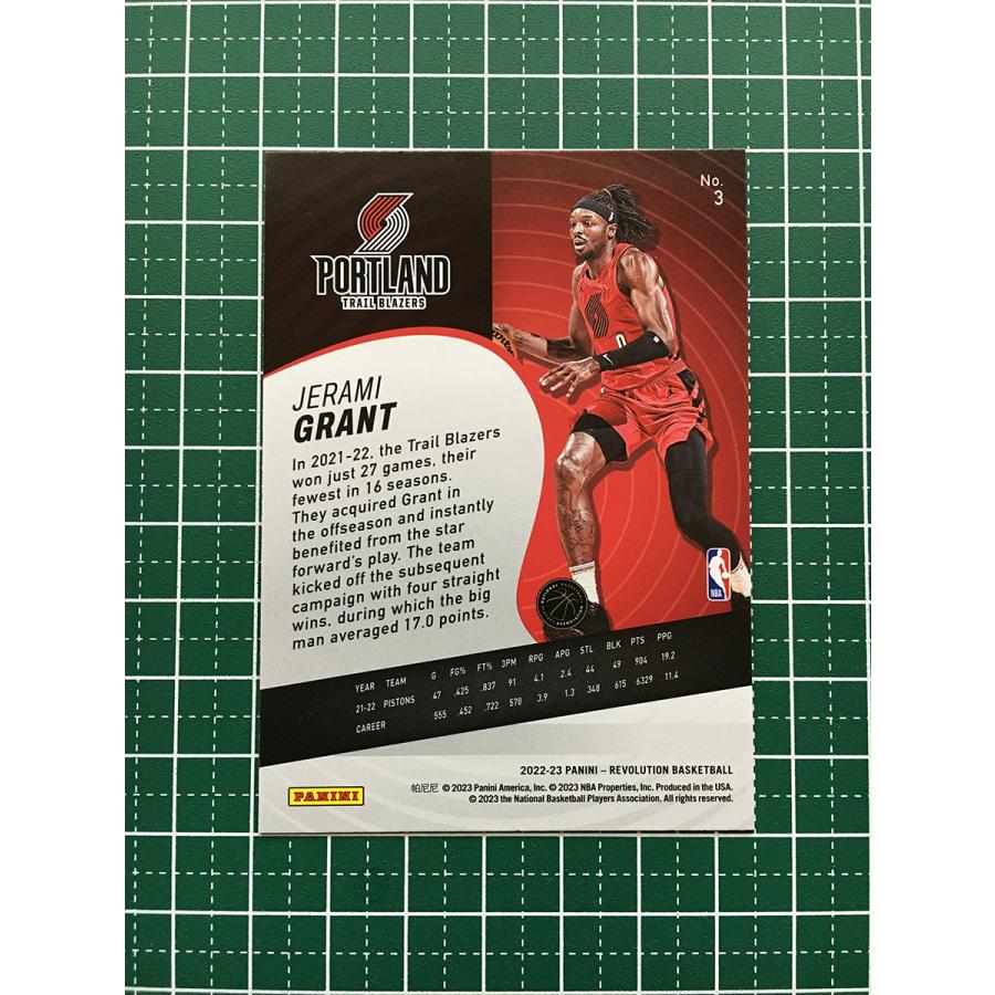 ★PANINI 2022-23 NBA REVOLUTION #3 JERAMI GRANT［PORTLAND TRAIL BLAZERS］ベースカード「VETERANS」★｜alba-tesoro｜02