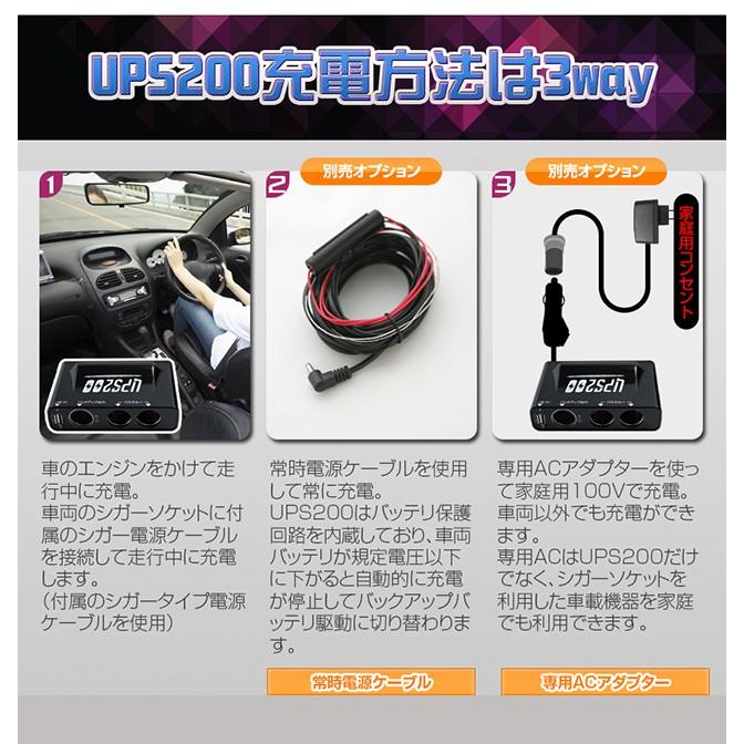 三口ソケット付バックアップ電源ユニット UPS200』 (OS-152) いたずら