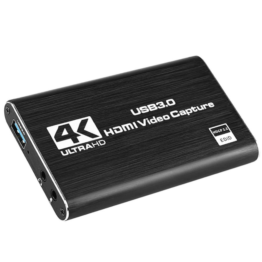 キャプチャーボード 4K HDMI ゲーム ビデオキャプチャー 60Hz パススルー HDCP2.2対応 USB3.0 1080/60P録画 OBS対応 NB-010