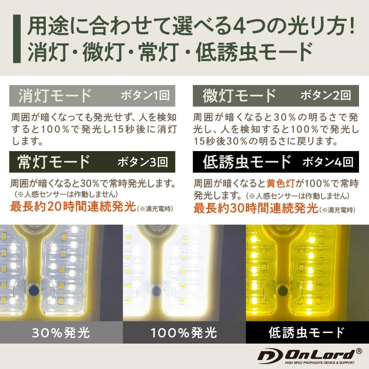 センサーライト 屋外 LED はさむだけ 『クリッパ Active』 防水 人感 ソーラーライト 低誘虫 虫対策 常夜灯 クリップライト OL-338DX オンロード(OnLord)｜alba｜09