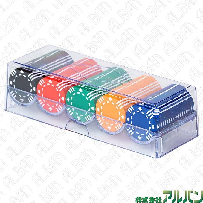 アルバン本格カジノチップ/直径 : 40mm / 厚み 3.3mm 重量 8g 5色