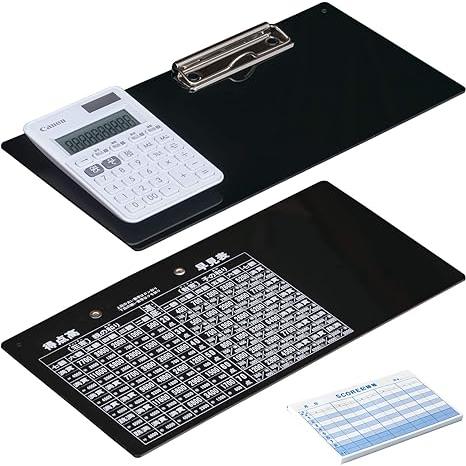 電卓付バインダー符計算早見表付【スコア記録帳（得点記録帳）1冊付 ※8段100枚綴り】麻雀スコアバインダー《日本製》（Yahoo!・アルバンオンラインストア）
