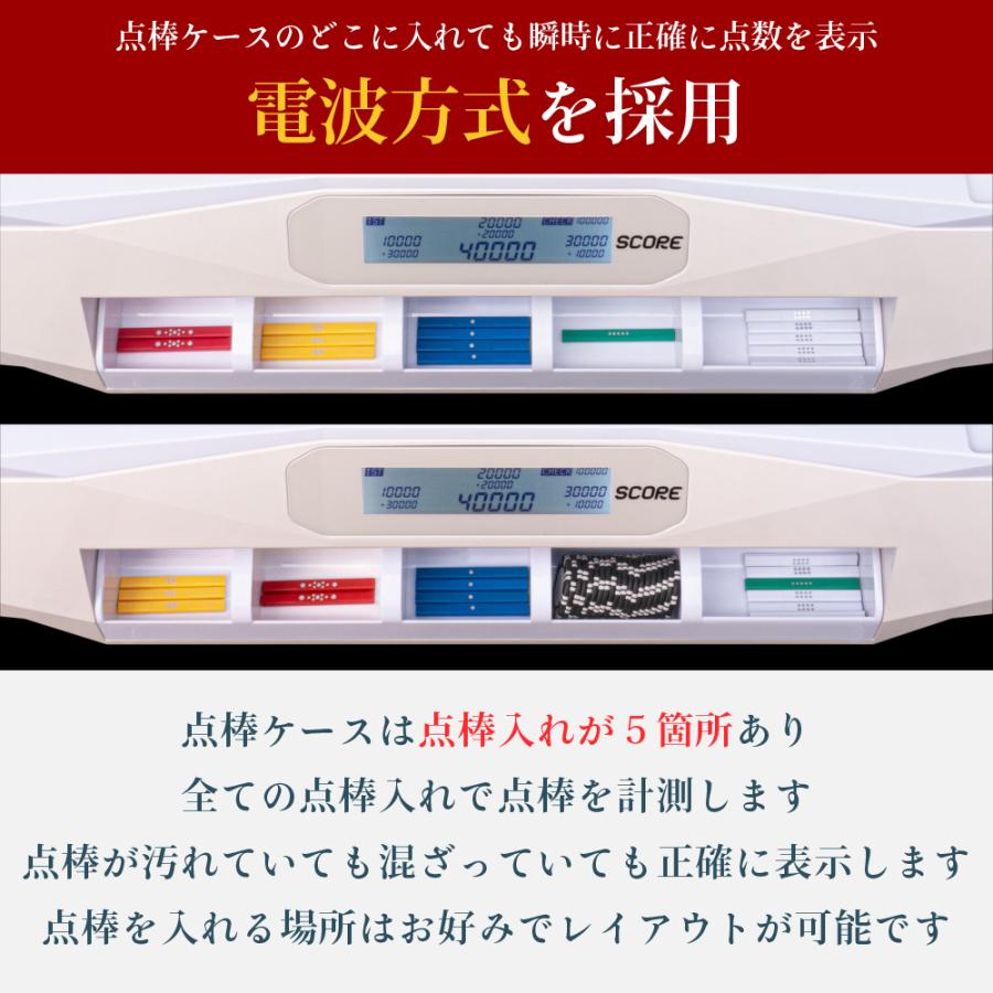 【最新版】家庭用点数表示機能付全自動麻雀卓「Slim SCORE 28S / スリムスコア２８Ｓ」ブラック / 折りたたみ・移動式脚タイプ / 牌サイズ28mm【保証期間１年】｜alban-os｜04