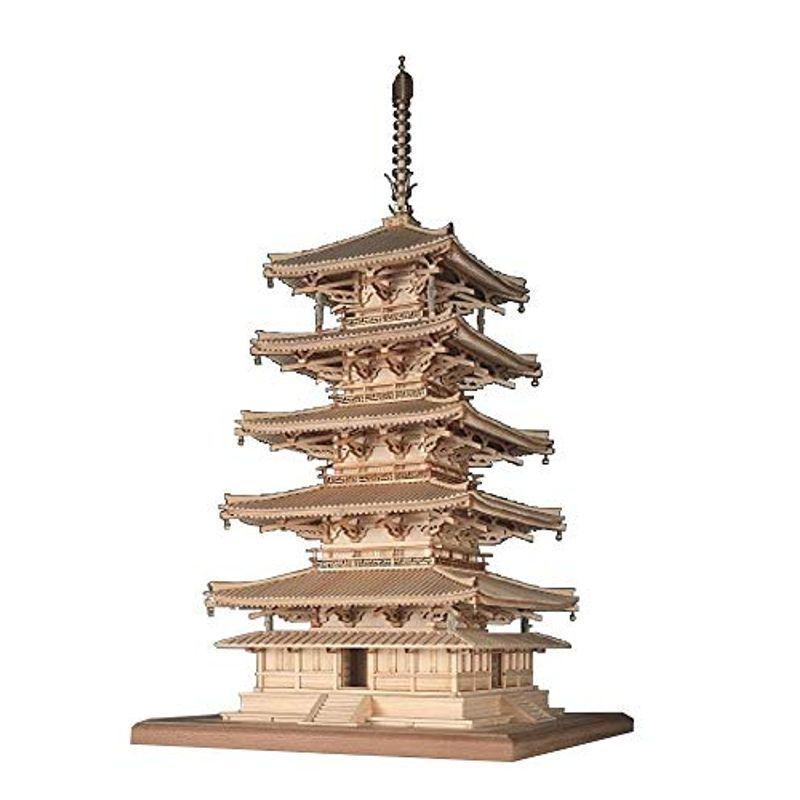 ウッディジョー 1/75 法隆寺 五重の塔 木製模型 組立キット