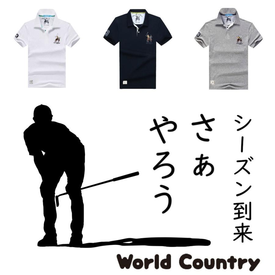 ポロシャツ メンズ ポイント消化 半袖 無地 ゴルフウェア ビジネス カジュアル ポロ Poloシャツ ワンポイント スポーツ ゴルフ ｔシャツ 軽量 鹿の子 Golf Polo Shirts ワンピース専門店 World Country 通販 Yahoo ショッピング