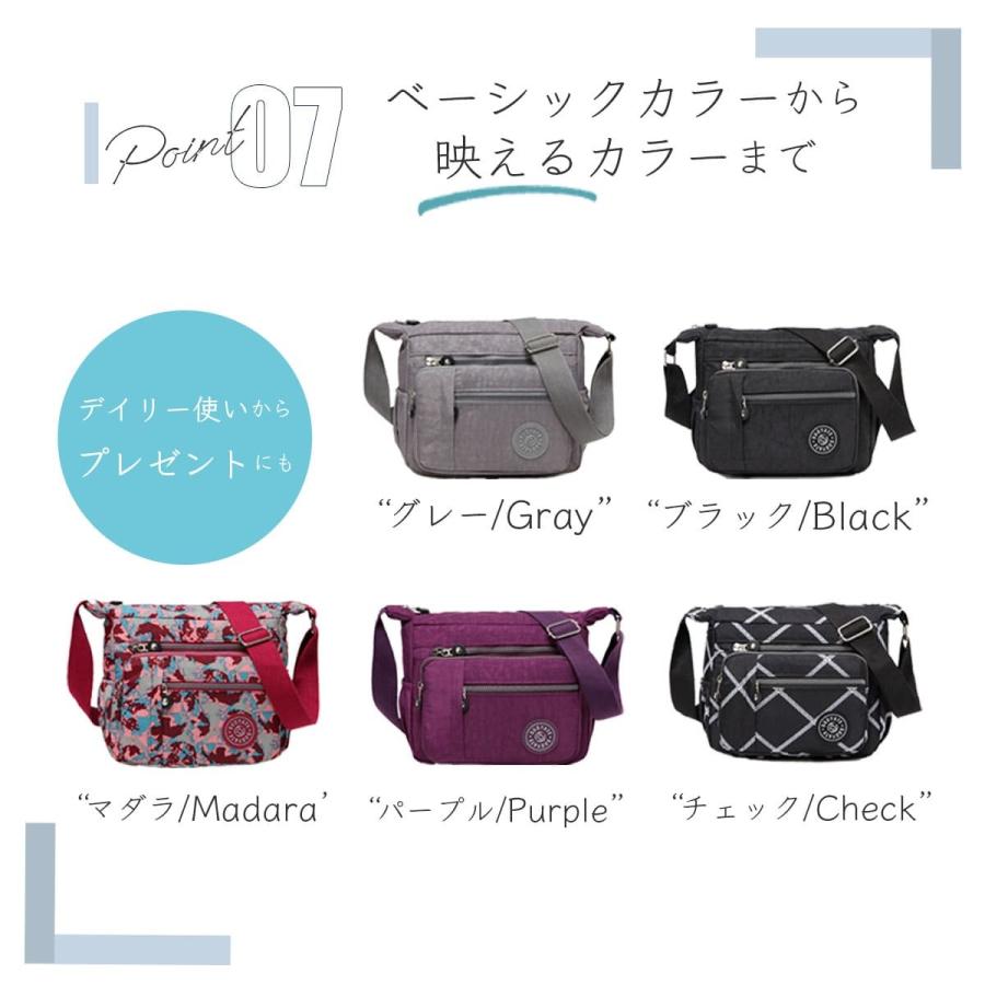 ショルダーバッグ レディース ナイロン ポケット バッグ 斜めがけバッグ レディース 斜めがけ 軽い 多収納 大人 バック 斜めがけ 用途多彩なカジュアル斜めがけ | WORLD COUNTRY | 08