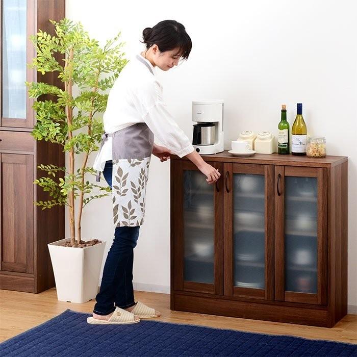 食器棚 幅90cm ロータイプ 収納 レンジ台 おしゃれ 安い｜alberoshop｜19