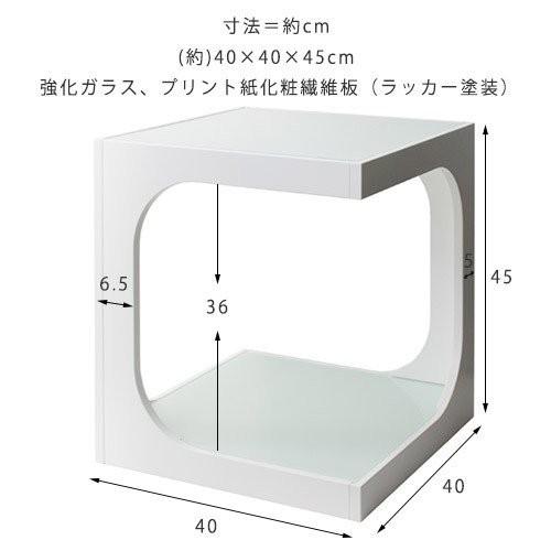 木製 ガラス サイドテーブル 1段 Table ベッド ベット 安い｜alberoshop｜11