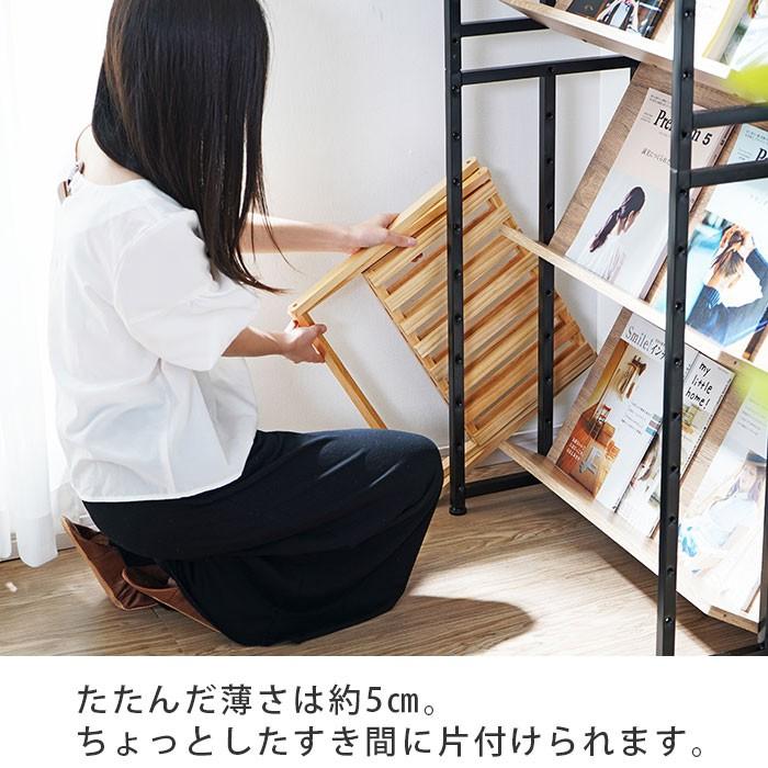 折りたたみ 木製 ラック 2段 天然木 オープンラック 棚 おしゃれ