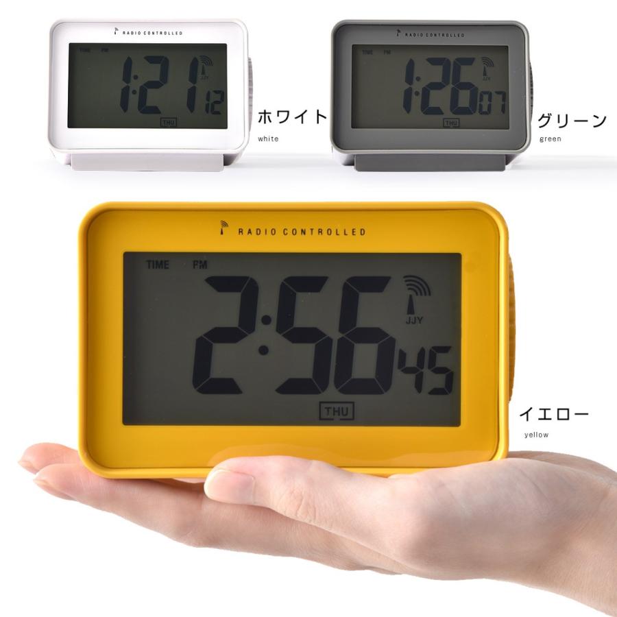 電波時計 置き時計 デジタル時計 自動時刻設定 自動補正 温度計付 目覚まし時計 19 154 おしゃれ 北欧 収納棚 Albero 通販 Yahoo ショッピング