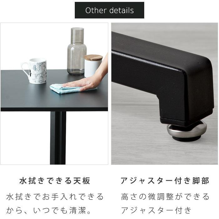テーブル 正方形 60×60 一本脚 机 高さ73cm スクエアテーブル ハイ